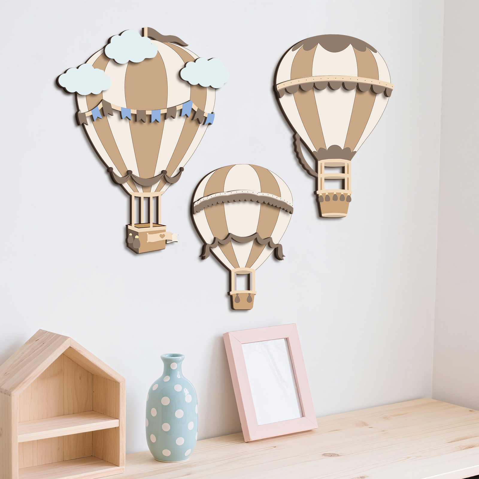 Neutral Hot Air Balloon Wooden - Baby Nursery Neutral review and price