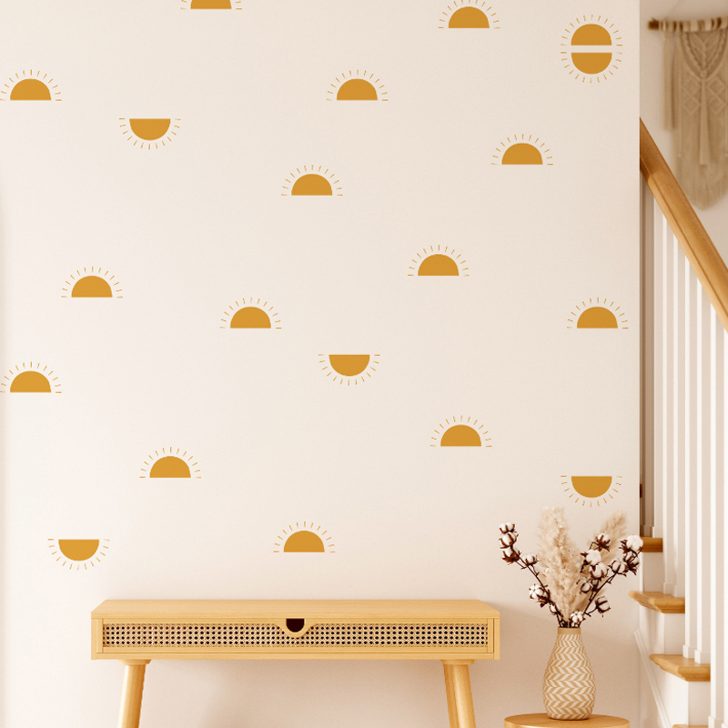 Boho Yellow Orange Half Sun Wa - Baby Nursery Yellow review and price