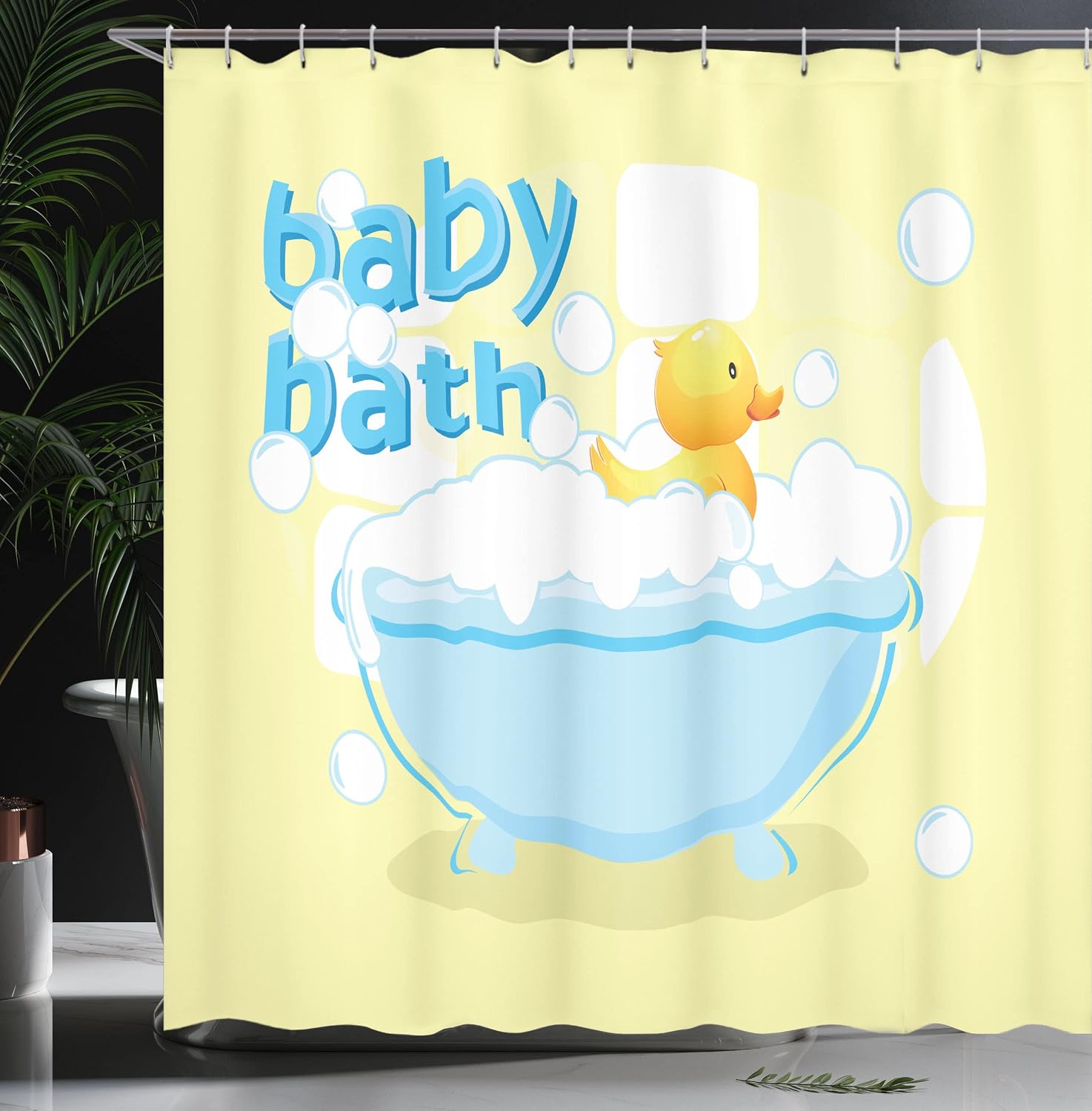Yellow Baby Bath Shower Curtai - Baby Nursery Yellow review and price