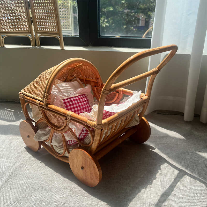 Woven Rattan Baby Stroller Vin - Baby Nursery Vintage review and price