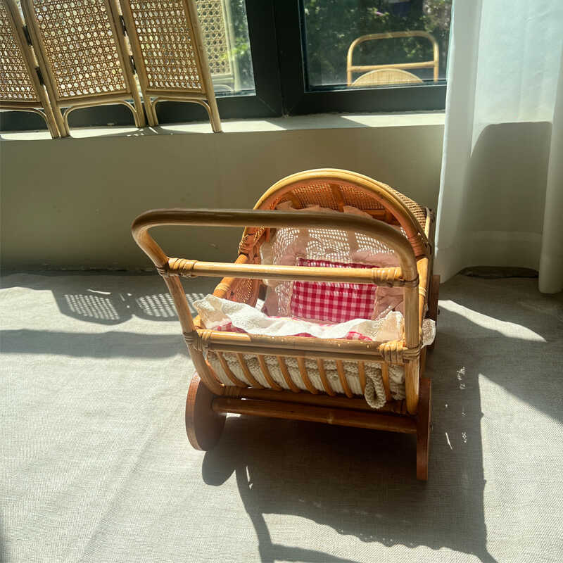 Woven Rattan Baby Stroller Vin - Baby Nursery Vintage review and price