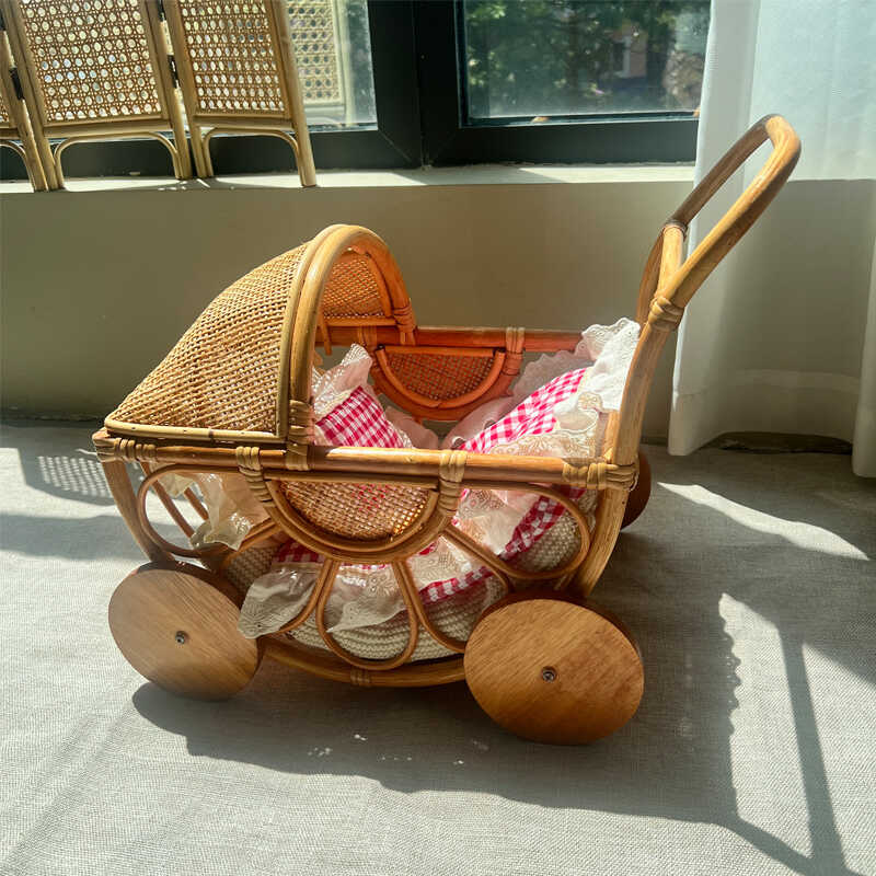Woven Rattan Baby Stroller Vin - Baby Nursery Vintage review and price
