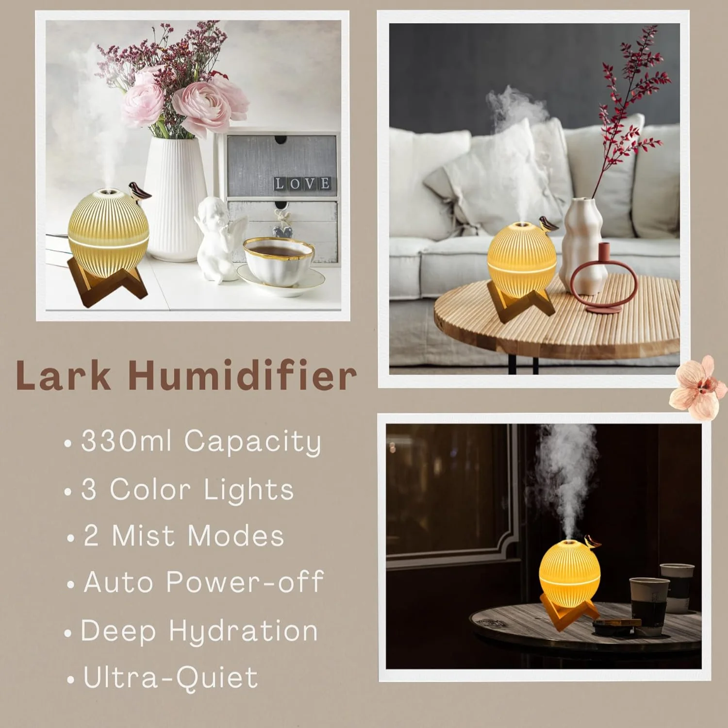 Cool Mist Mini Humidifier. Cut - Baby Nursery Yellow review and price