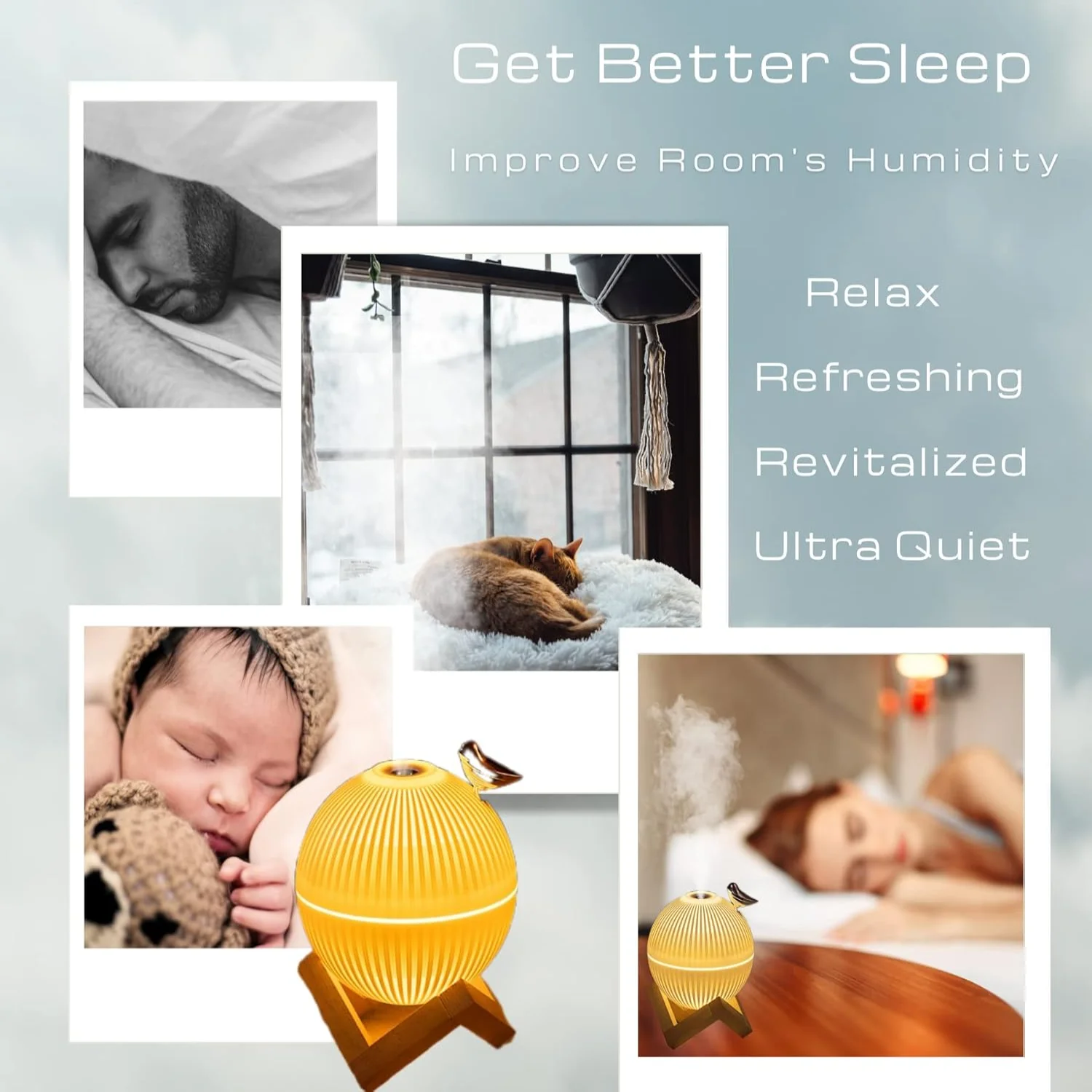 Cool Mist Mini Humidifier. Cut - Baby Nursery Yellow review and price