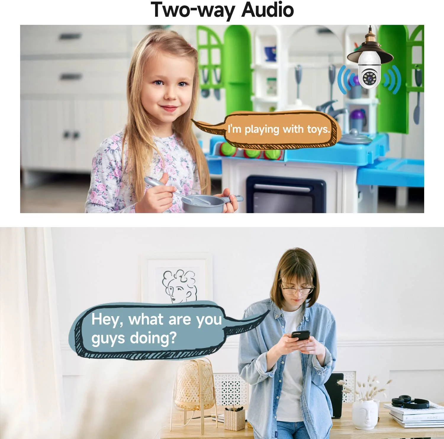 8MP E27 Bulb Surveillance Came - Baby Nursery Camera review and price