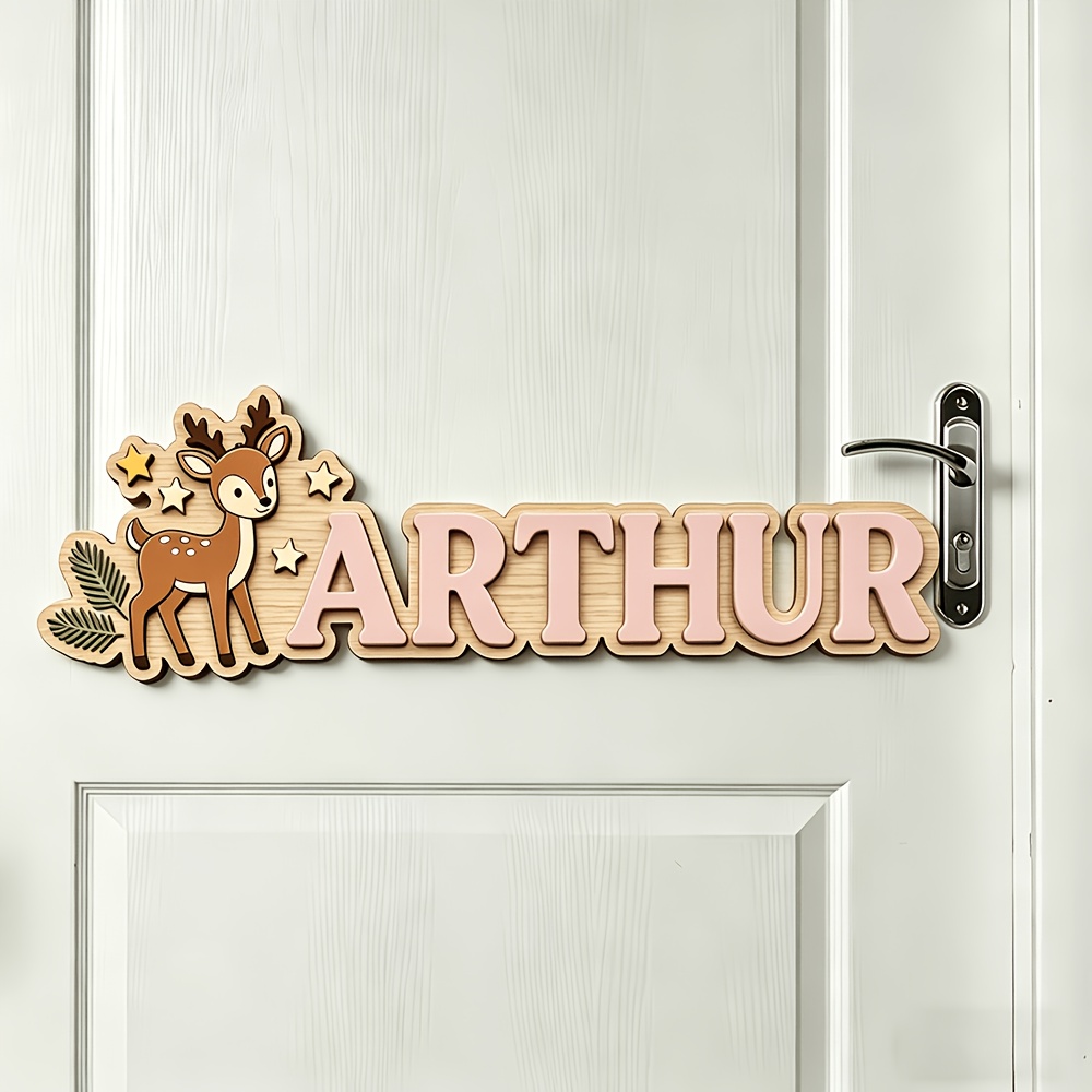 Custom Deer & Star Wooden Name - Baby Nursery Baby review and price