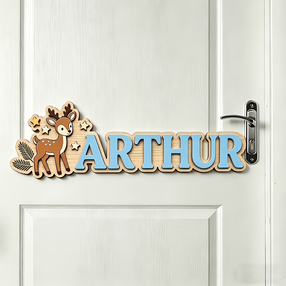 Custom Deer & Star Wooden Name - Baby Nursery Baby review and price