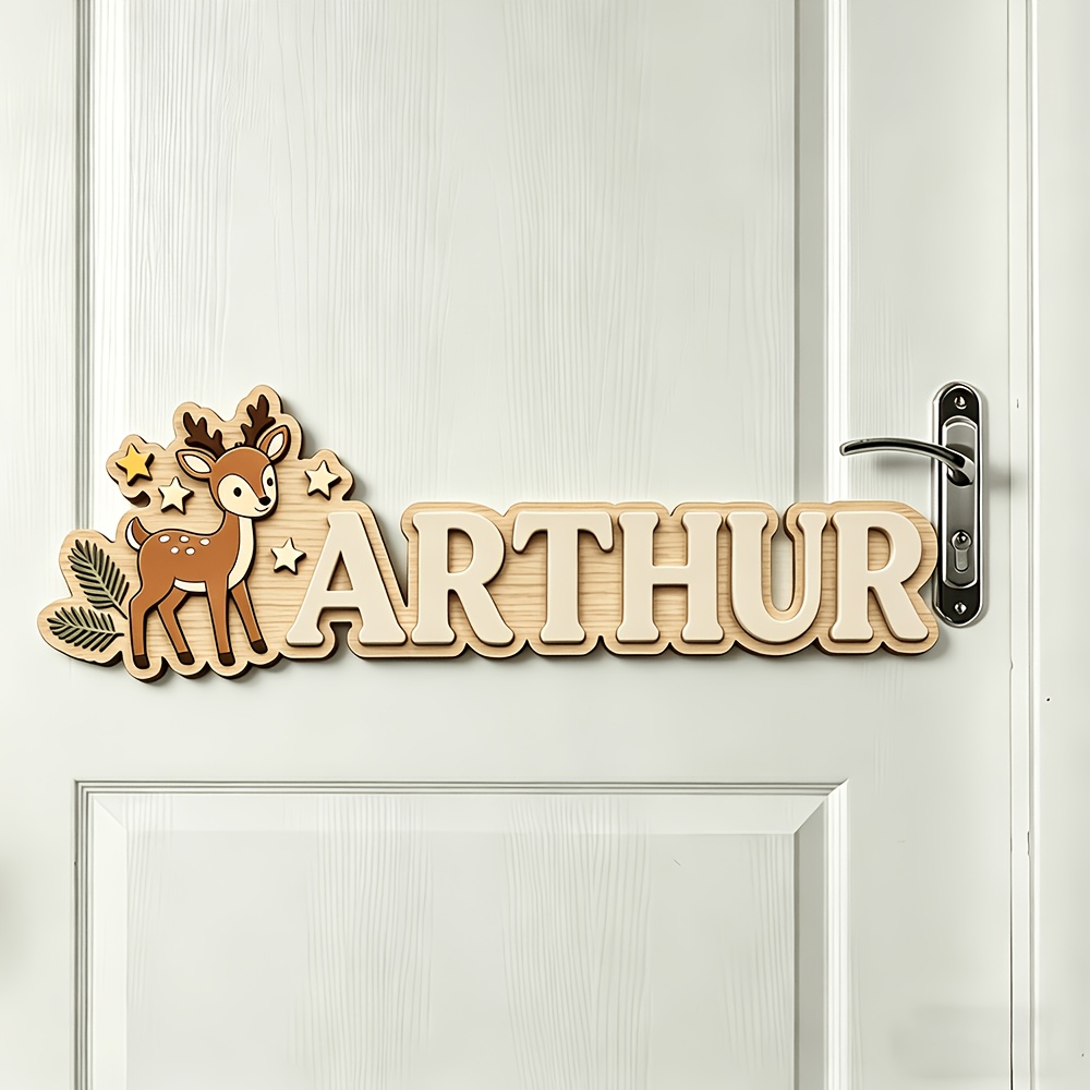 Custom Deer & Star Wooden Name - Baby Nursery Baby review and price