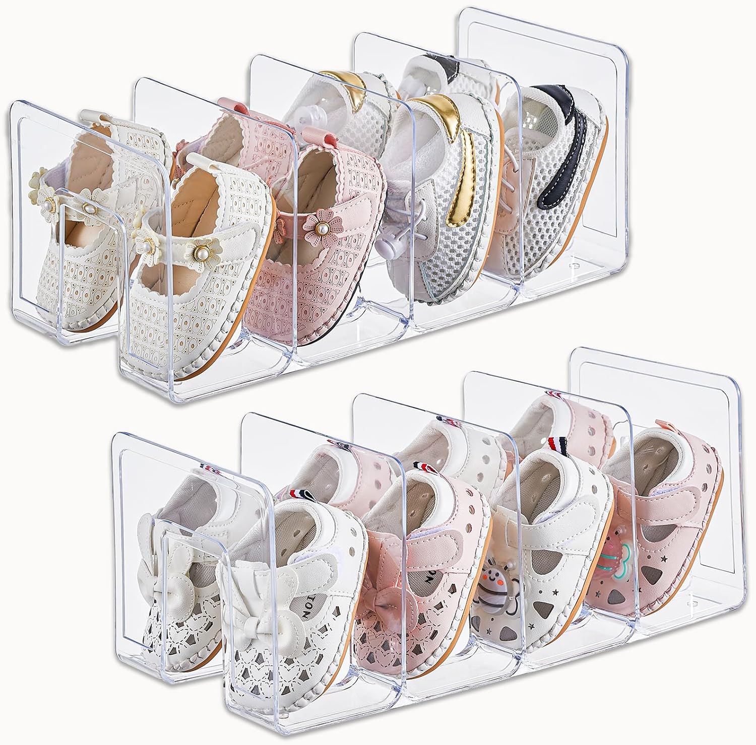 2 Pack Small Shoe Rack 4 Secti - Baby Bookshelf Small review and price