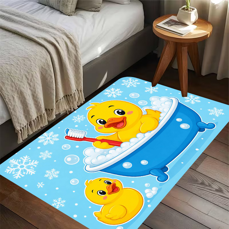 Cute Yellow Duck Bath Flannel  - Baby Nursery Yellow review and price