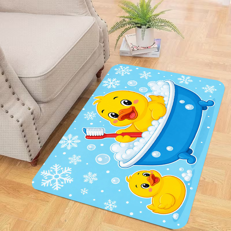 Cute Yellow Duck Bath Flannel  - Baby Nursery Yellow review and price