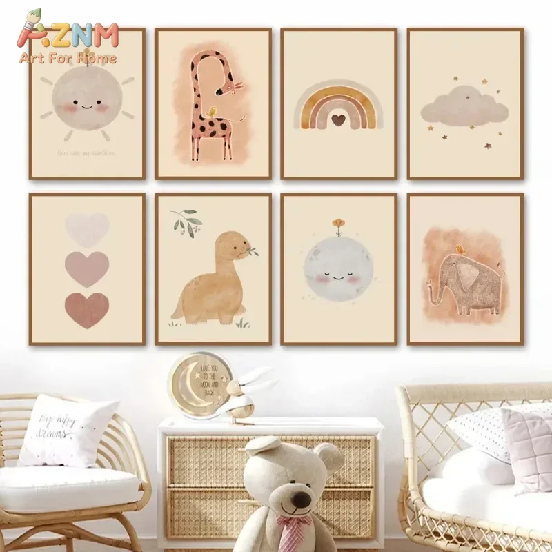 AZNM Neutral Watercolor Dinosa - Baby Nursery Neutral review and price