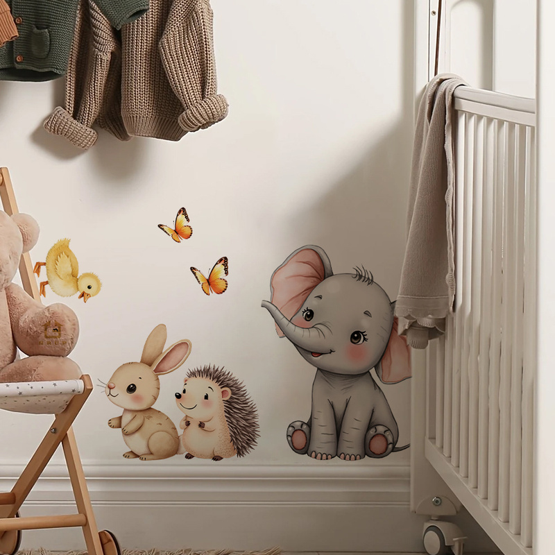 Cartoon Animal Wall Sticker -  - Baby Nursery Wall Decor review and price