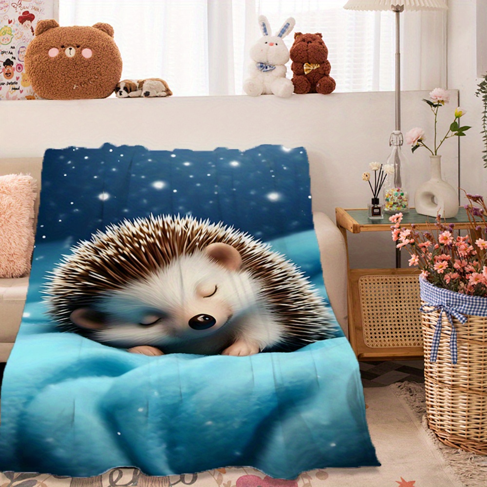 Cute Hedgehog Nursery Blanket  - Baby Nursery In Hospital review and price
