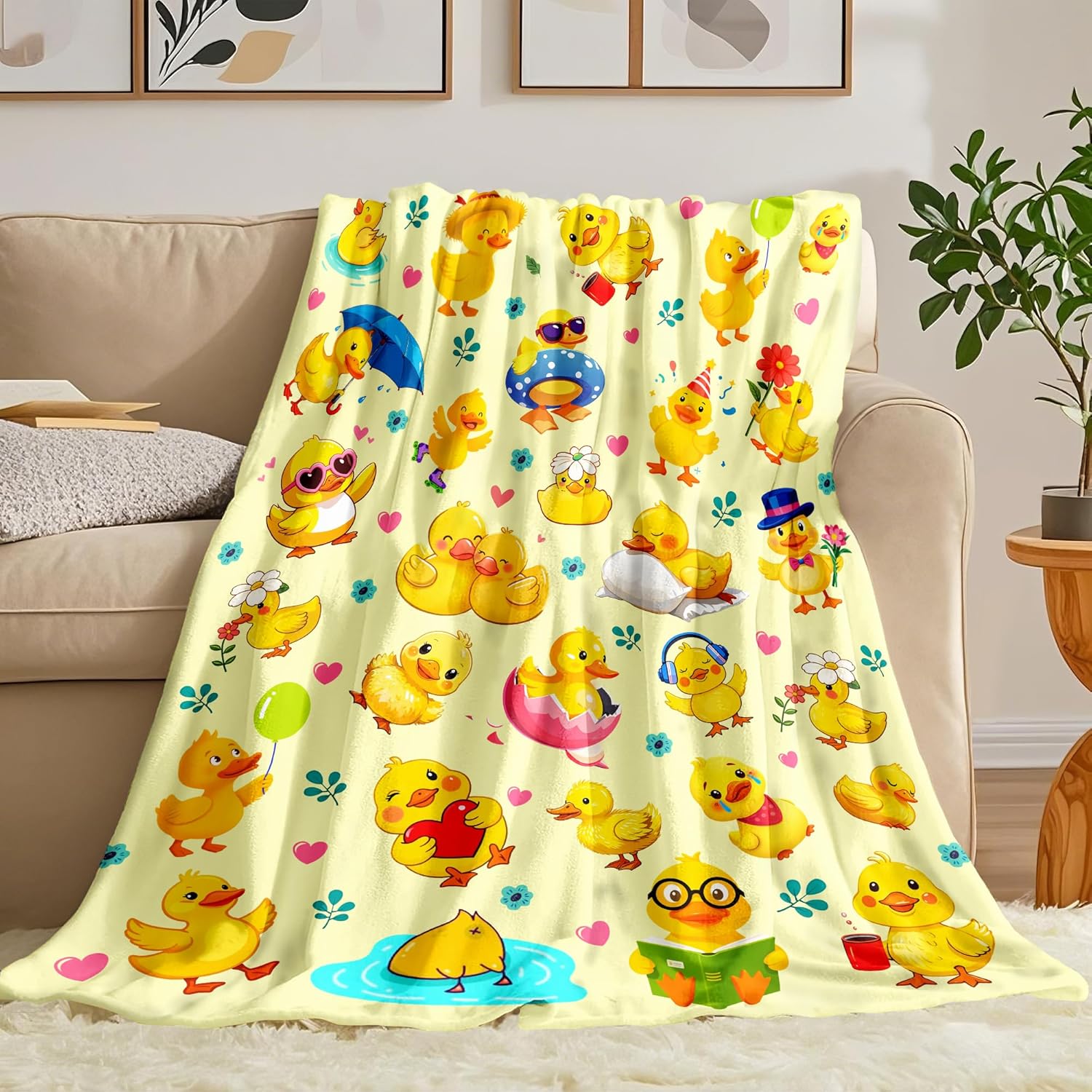 Yellow Chick Animal Print Blan - Baby Nursery Yellow review and price