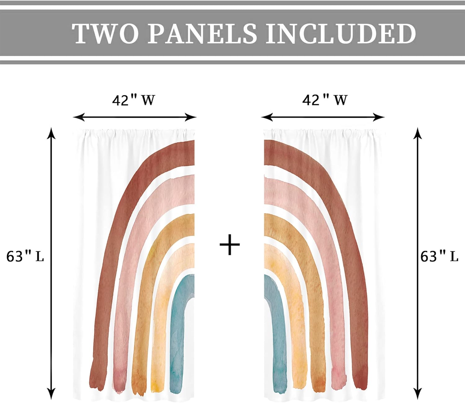 Kids Boho Rainbow Curtains for - Baby Nursery Vintage review and price