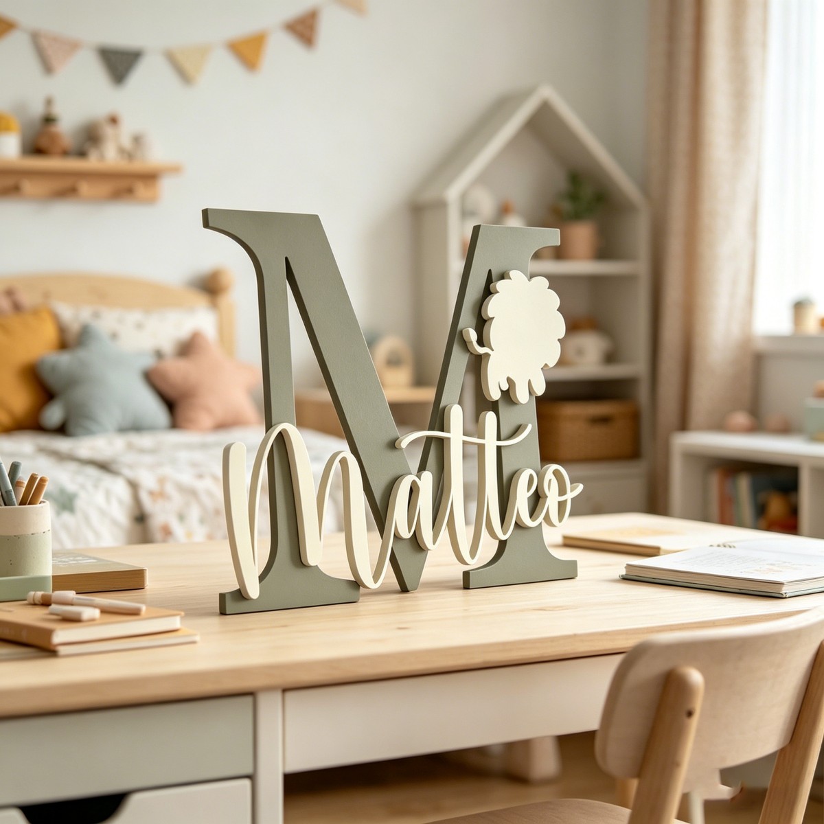 1Pc Custom Lion Name & Initial - Baby Nursery Wall Decor review and price