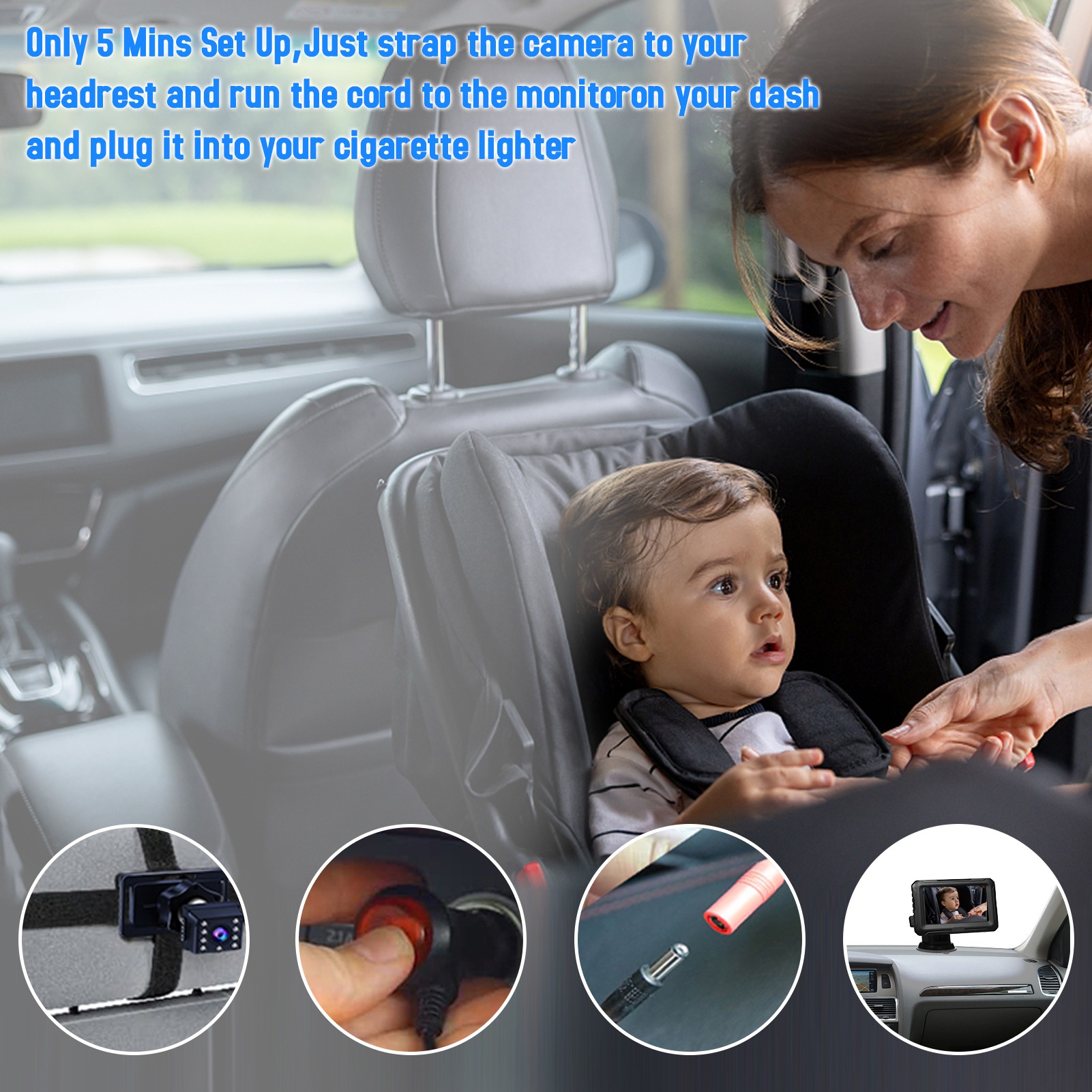 1080P Baby Car Mirror with 4.3 - Baby Nursery Camera review and price