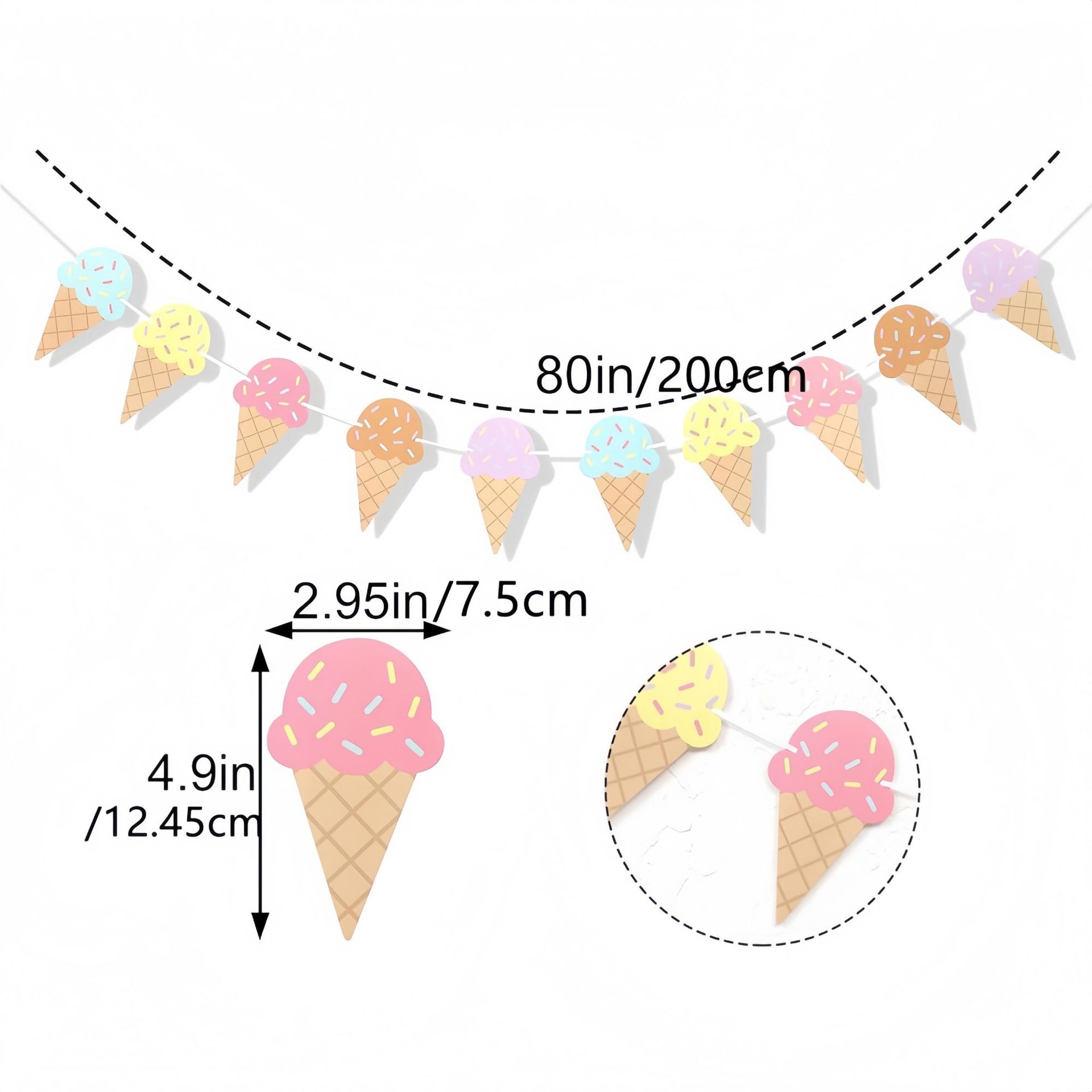 Sweet Ice Cream Theme Paper Ba - Baby Nursery Hanging Decor review and price