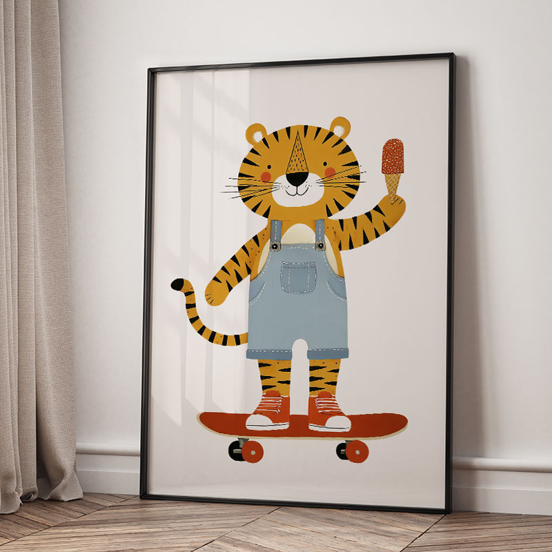 Funny Cartoon Animal Car Ballo - Baby Nursery Wall Decor review and price