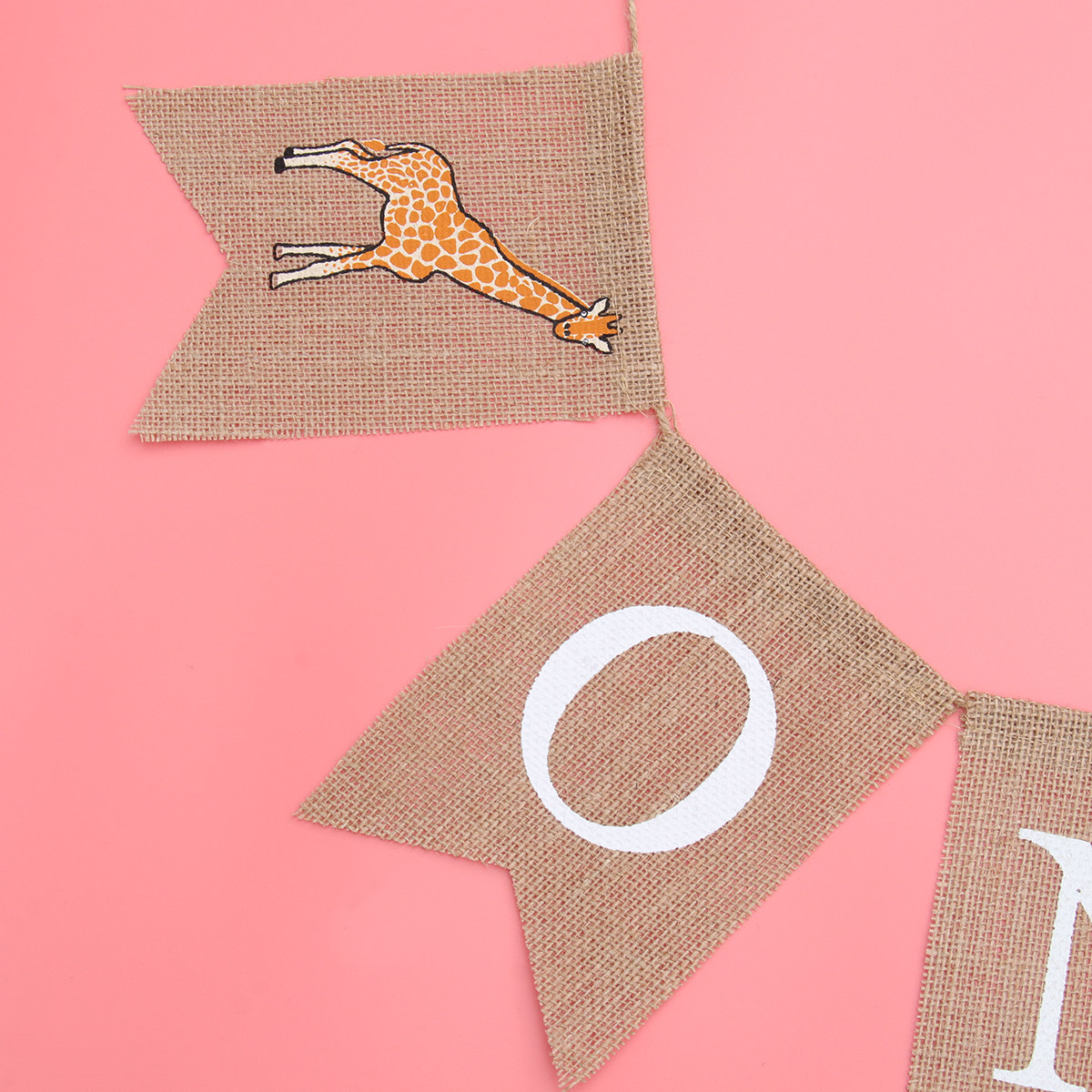 Giraffe Linen Banner One Print - Baby Nursery Bunting review and price