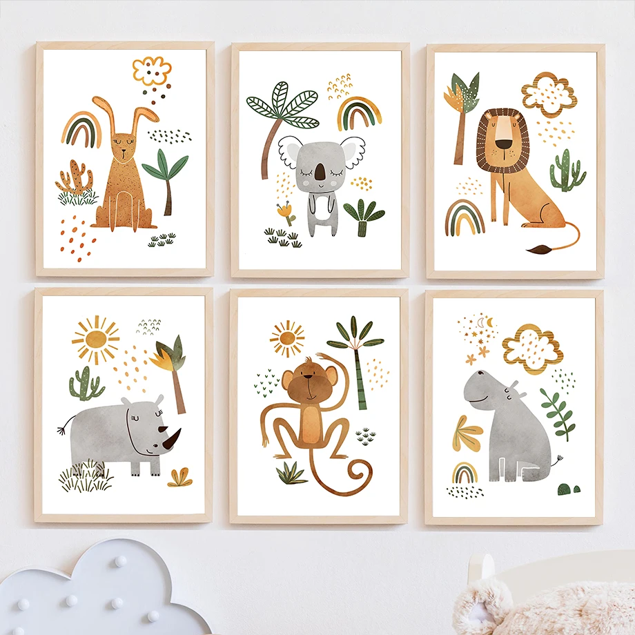Giraffe Elephant Tiger Zebra T - Baby Nursery Wall Decor review and price