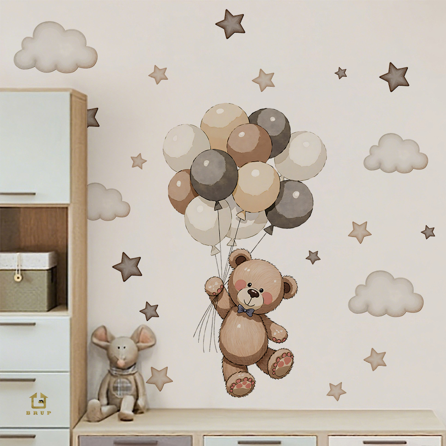Adorable Teddy Bear Wall Decal - Baby Nursery Wall Decor review and price