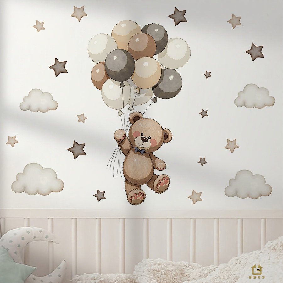 Adorable Teddy Bear Wall Decal - Baby Nursery Wall Decor review and price