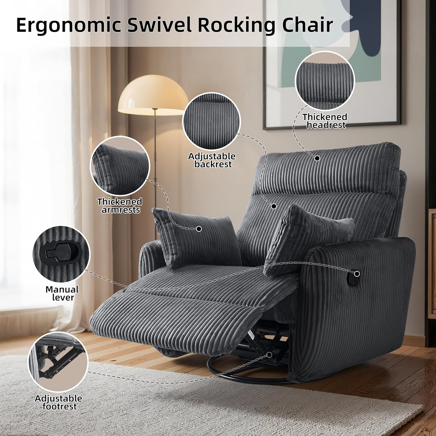 #Swivel Nursery Glider Recline - Rocking Chair Nursery review and price