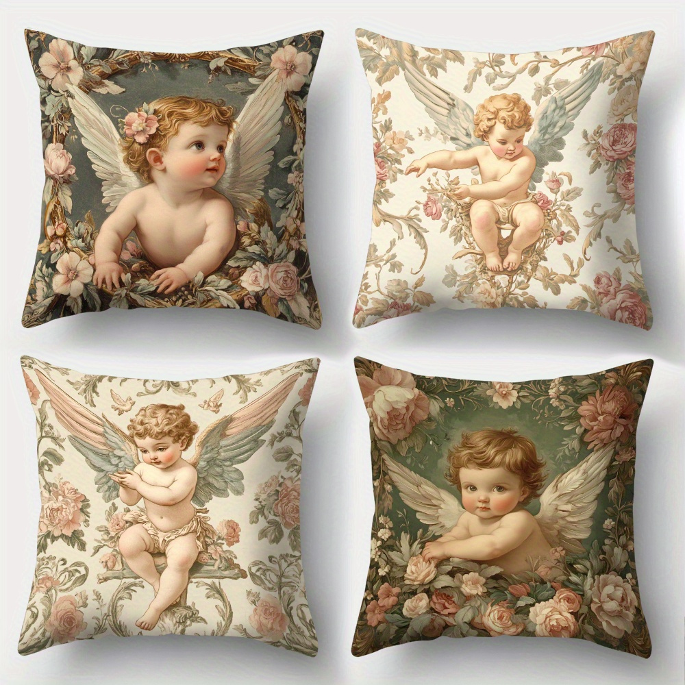 Printed Angel Floral Pillow Co - Baby Nursery Vintage review and price