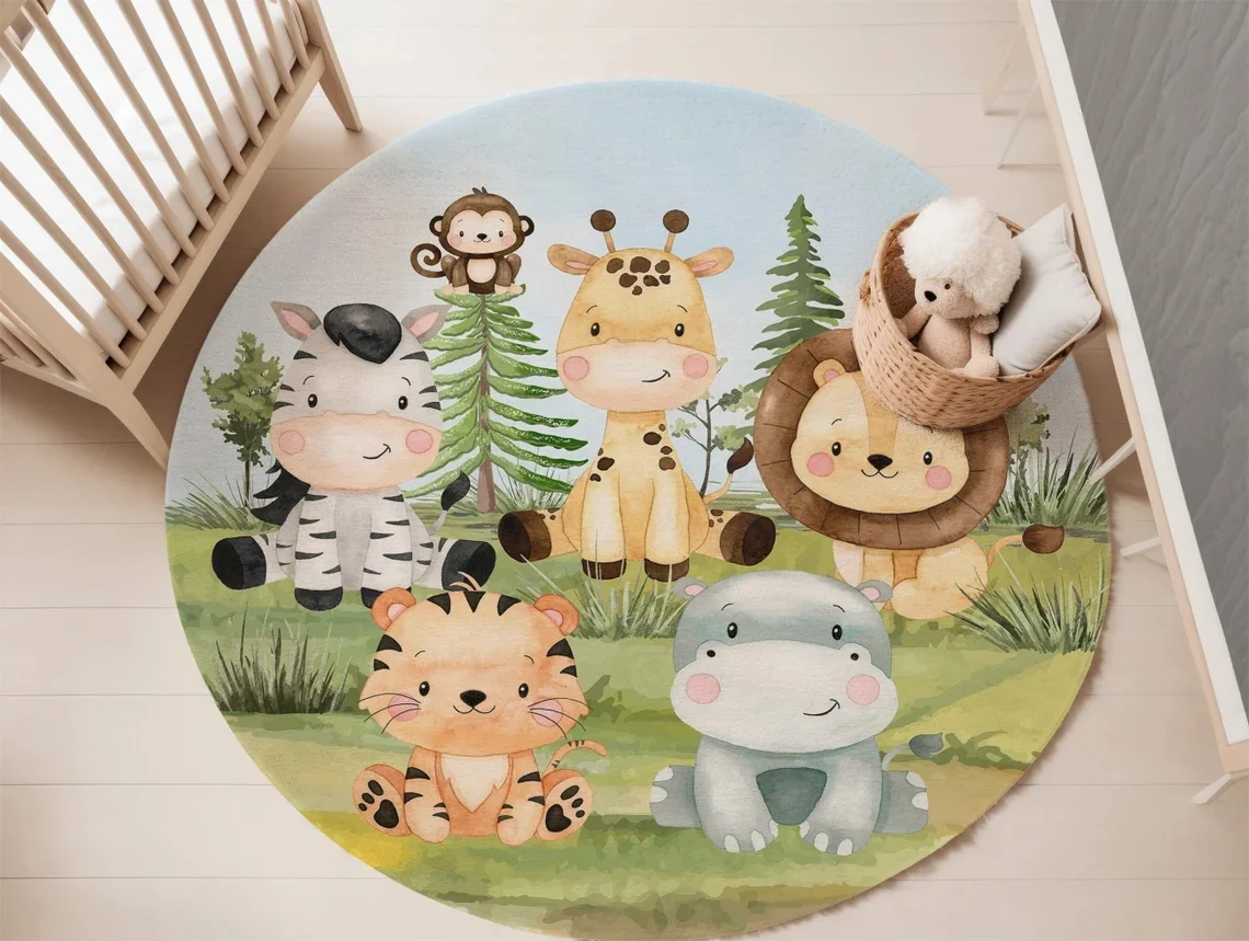 Woodland Animals Nursery Rug f - Baby Nursery Carpet review and price