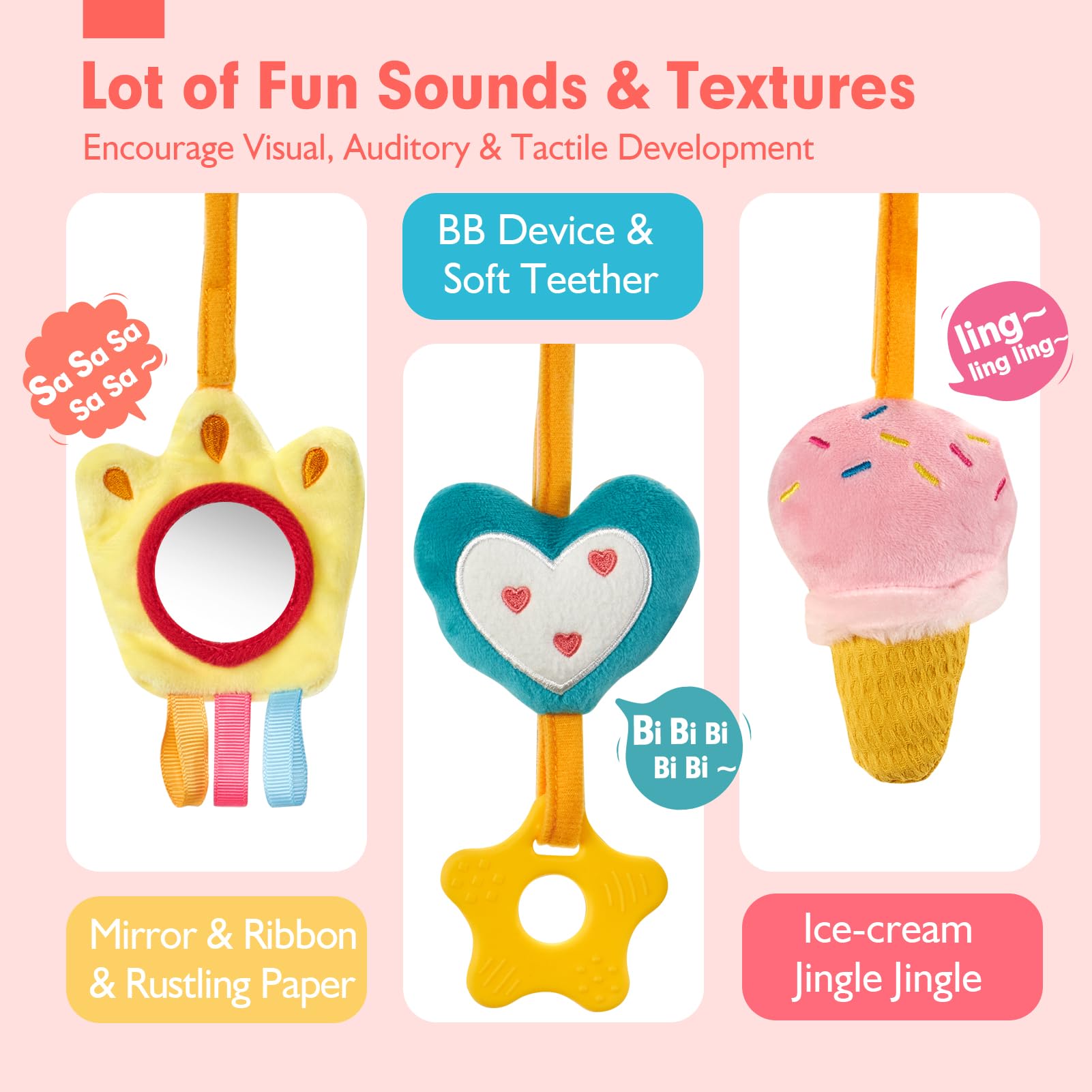 Car Seat Toys for Babies Rattl - Baby Nursery Set review and price