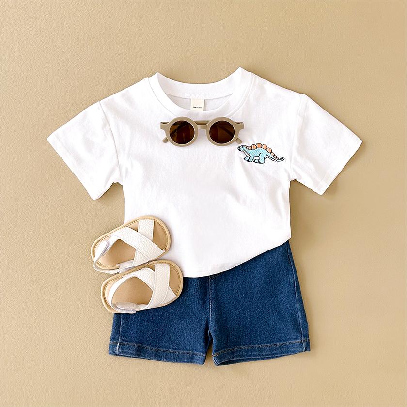 2Pcs/set Baby Clothes Dinosaur - Baby Nursery Embroidery review and price