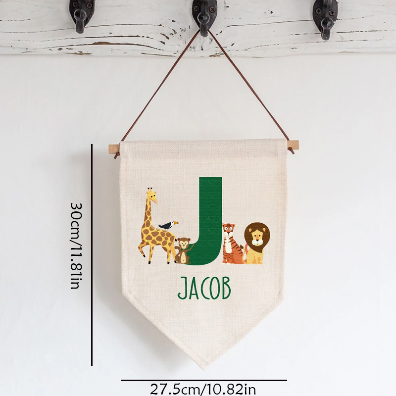 Personalised Name Jungle Anima - Baby Nursery Hanging Decor review and price