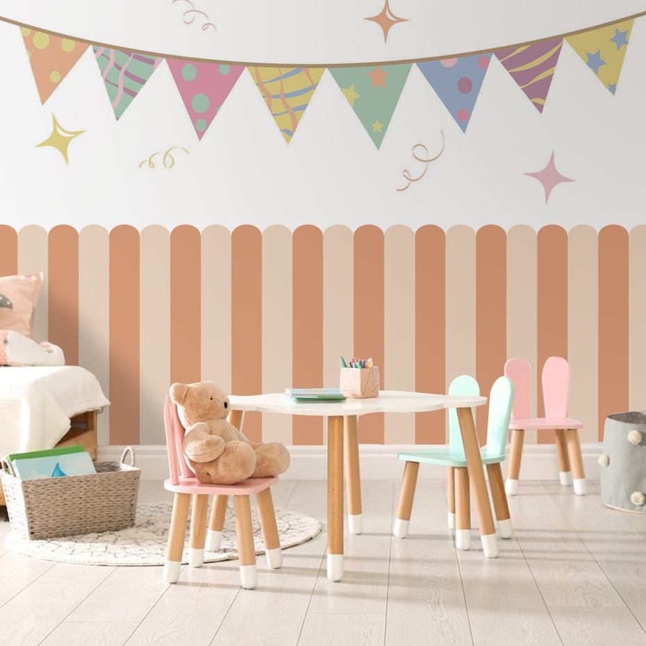Multicolor Vertical Striped Ar - Baby Nursery Wall Decor review and price