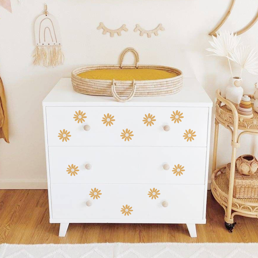 Yellow Daisy Wall Stickers for - Baby Nursery Yellow review and price
