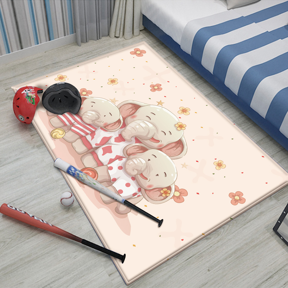 Warm Elephant Family Pattern K - Baby Nursery Carpet review and price