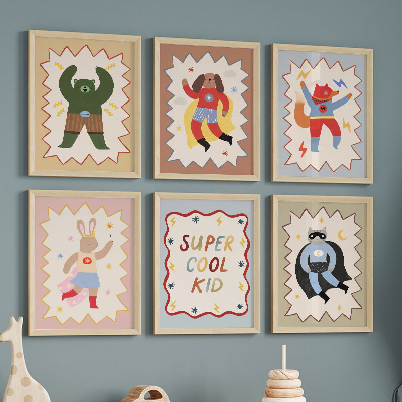 Funny Cartoon Super Cool Kid N - Baby Nursery Wall Decor review and price