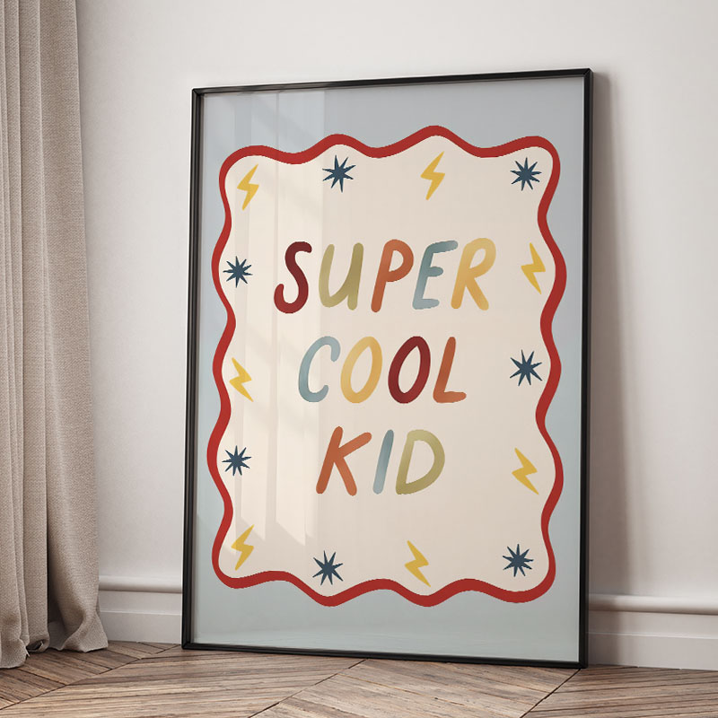 Funny Cartoon Super Cool Kid N - Baby Nursery Wall Decor review and price