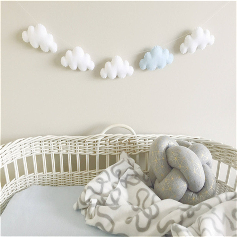 Nordic Felt Cloud Garlands Str - Baby Nursery Hanging Decor review and price