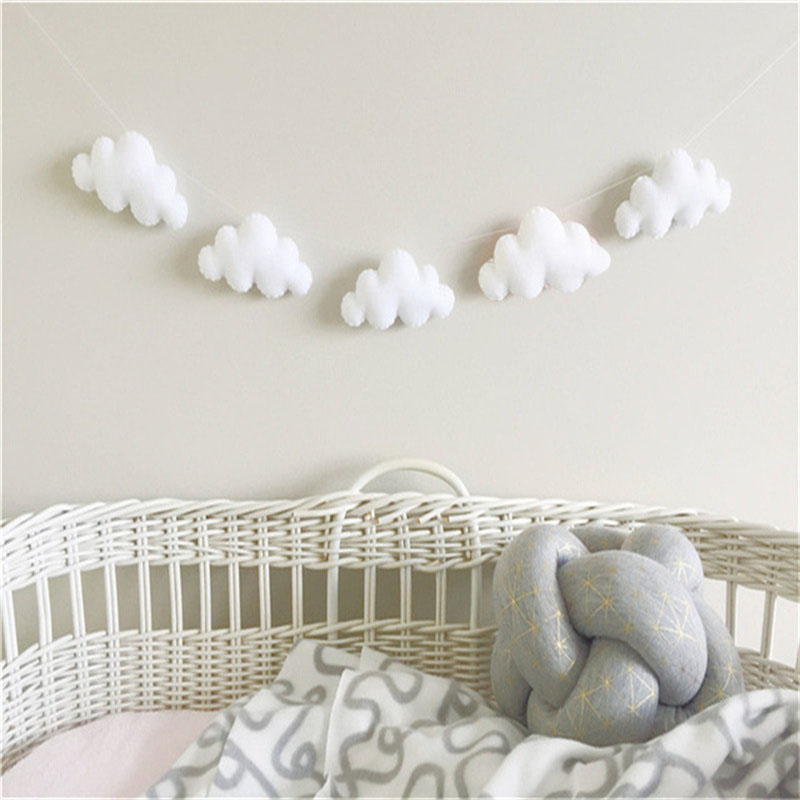 Nordic Felt Cloud Garlands Str - Baby Nursery Hanging Decor review and price
